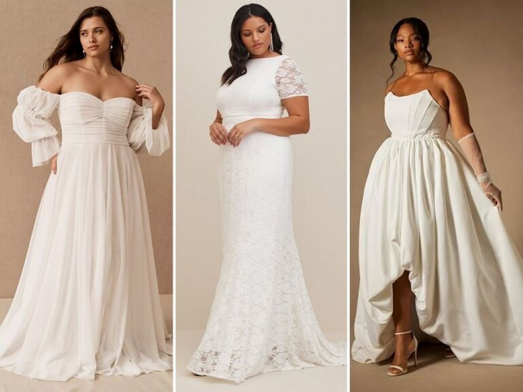 Wedding dresses for curvy plus size near me
