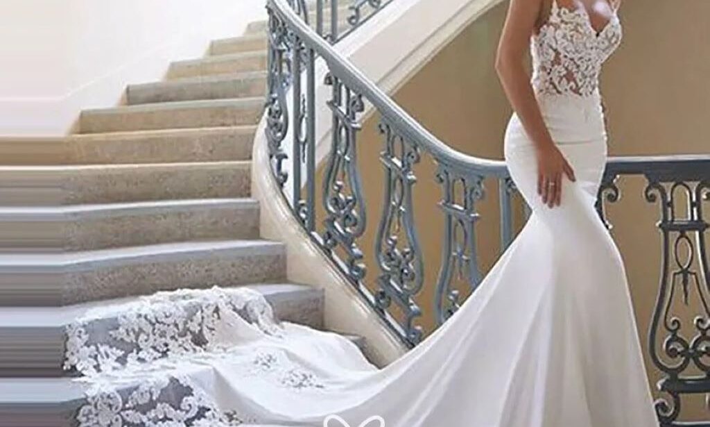 Simple elegant satin wedding dresses