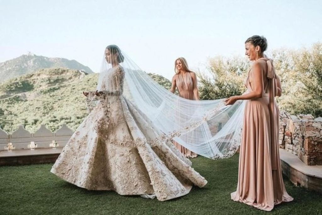 Are colored bridal gowns acceptable?