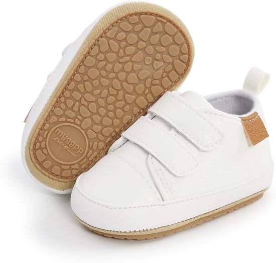BABSMULY Baby Boys Girls Shoes Non Slip Rubber Sole High Top PU Leather Sneakers