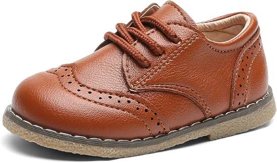 DADAWEN Toddler Boys Girls Dress Shoes Comfort Oxford Shoes