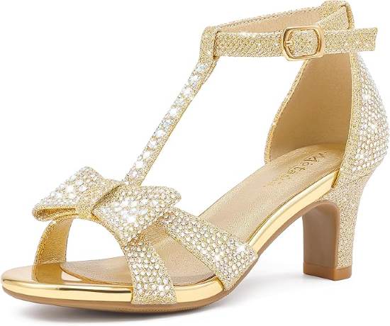 Motasha Rhinestone Sandals M7207Glitter Champagne