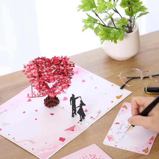 Sistimon Pop Up Anniversary Card Love Tree