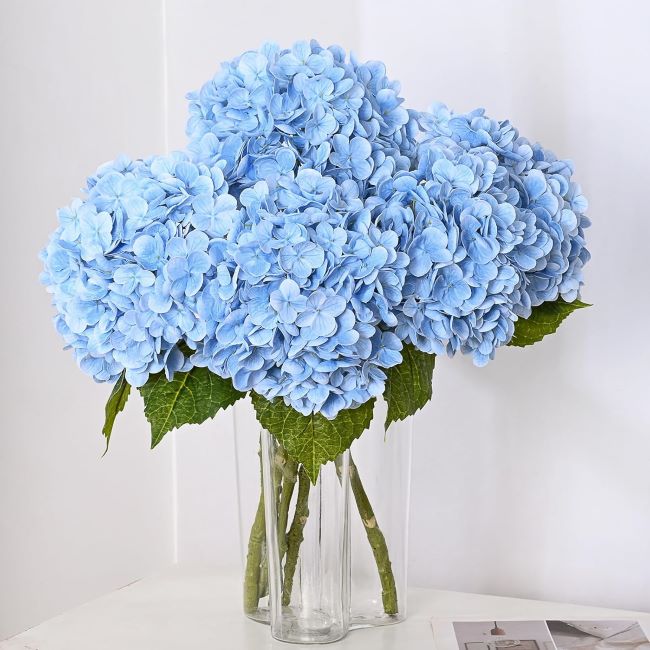 MARTINE MALL artificial hydrangea flowers with real touch design for wedding bouquets and centerpiece decorations