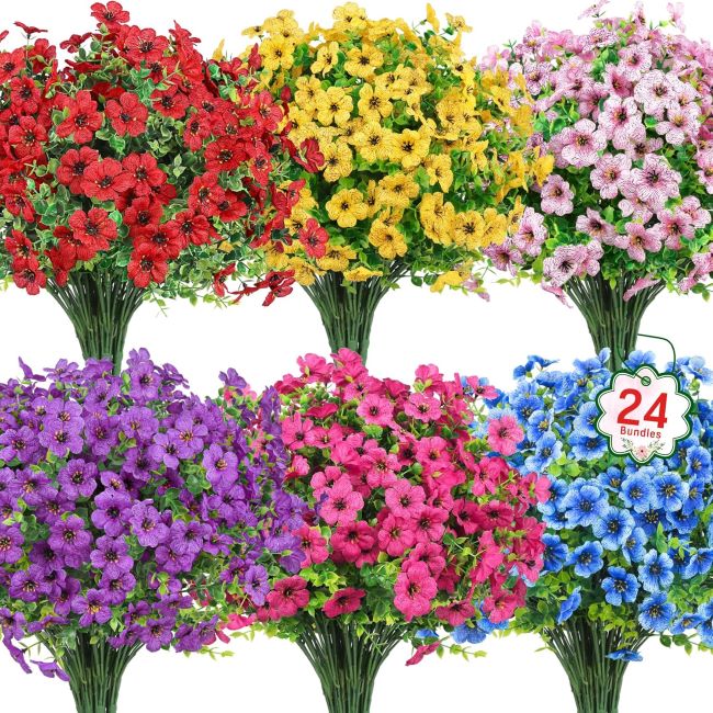 Ouddy Decor mixed artificial flowers with realistic look for affordable wedding bouquets and home decoration