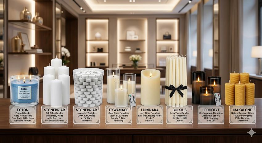Affordable wedding candles in Florida with elegant designs that instantly enhance décor and ambiance