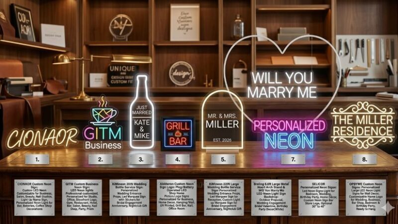 Affordable wedding neon signs in Ohio featuring custom LED designs for modern reception décor