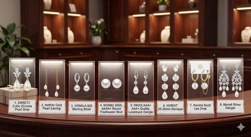 Best wedding pearl earrings in New York featuring elegant designs popular among modern brides