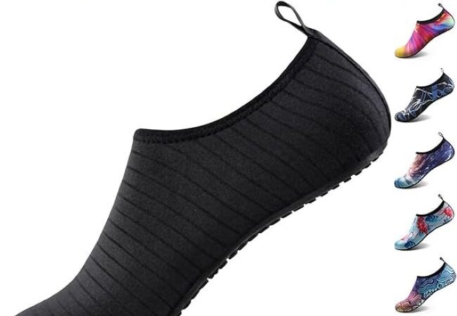 ATHMILE water shoes for walking on California beaches, rivers, and rocky shorelines