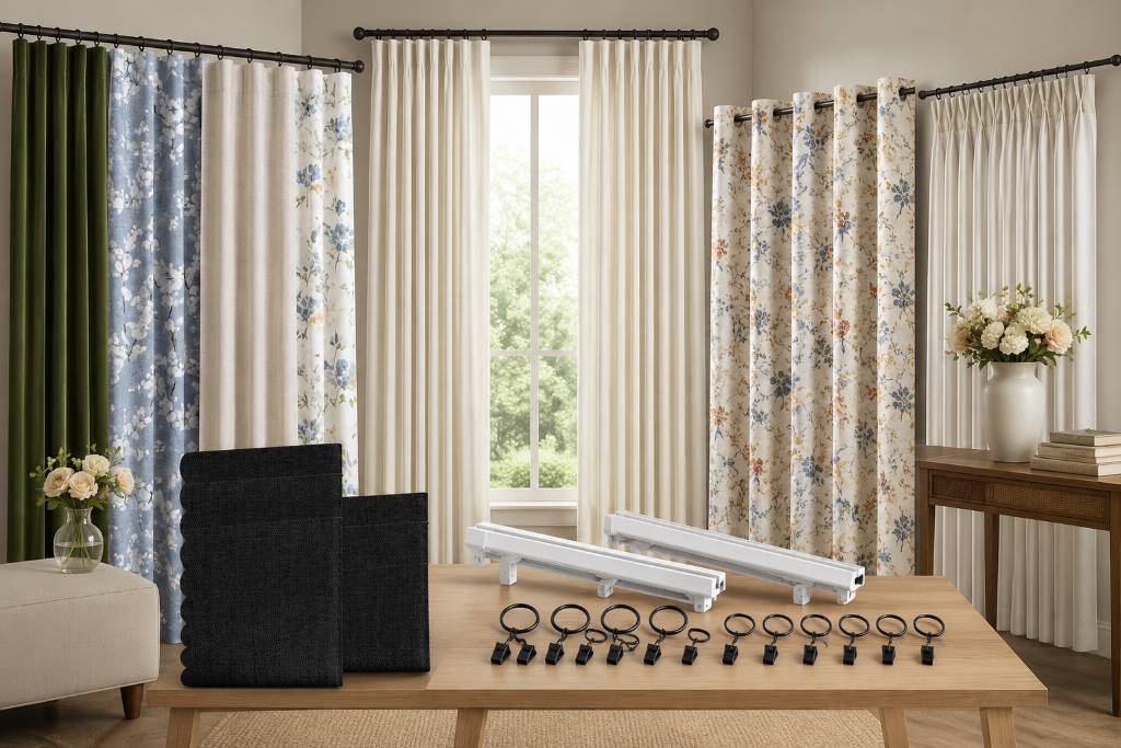 Best curtains for sliding glass doors in California living room interior