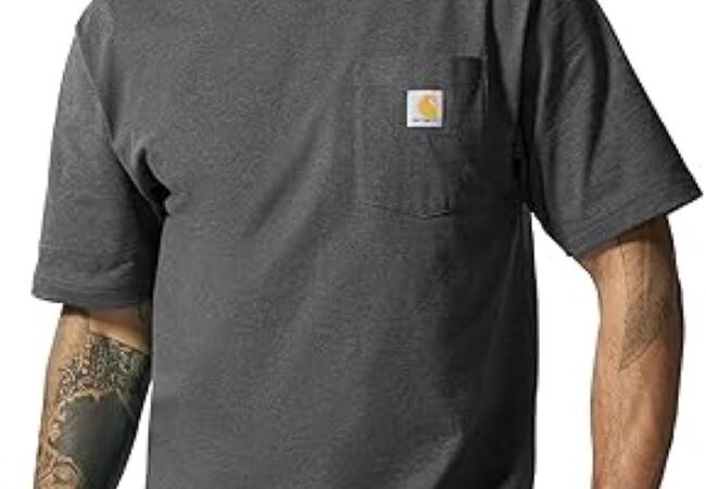 Carhartt Men's Iconic K87 Pocket T-Shirt in heavyweight cotton for everyday wear in New York