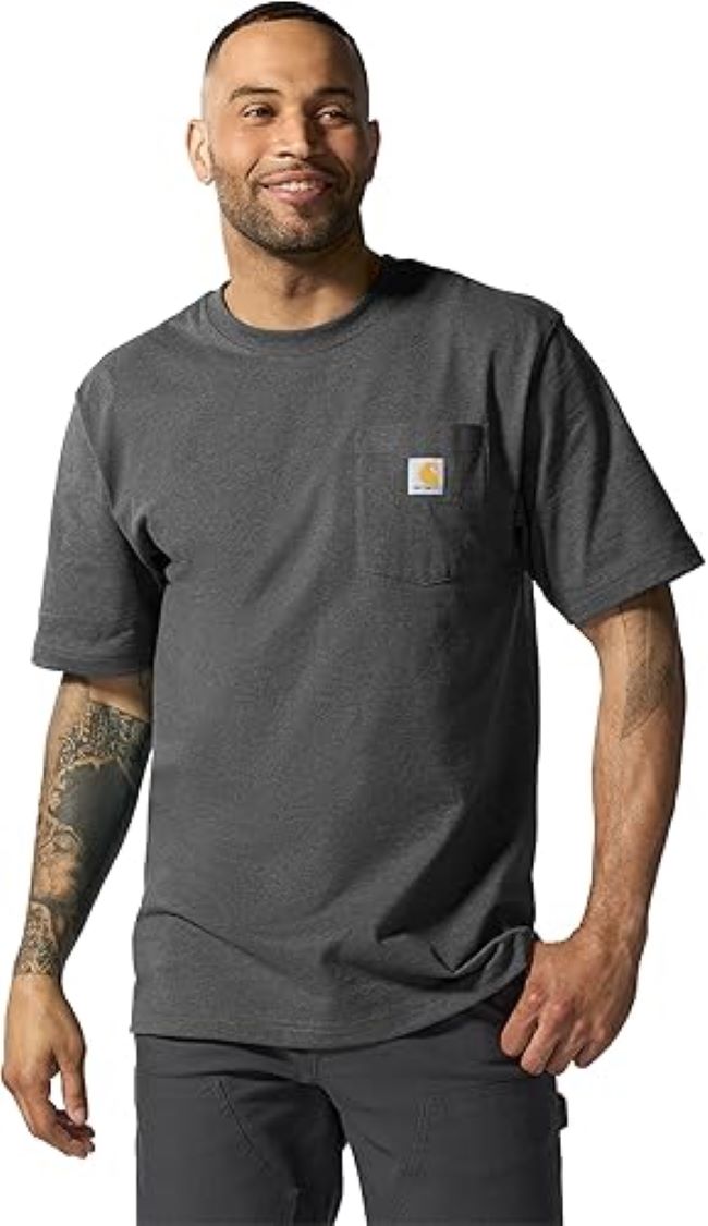 Carhartt Men's Iconic K87 Pocket T-Shirt in heavyweight cotton for everyday wear in New York