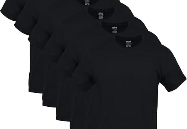 Gildan Men's Crew T-Shirts multipack with soft cotton fabric for everyday wear in Pennsylvania