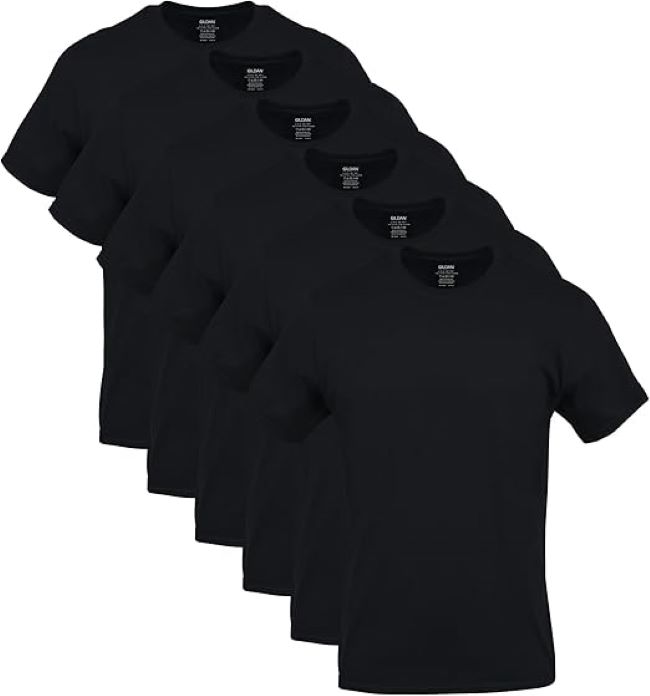 Gildan Men's Crew T-Shirts multipack with soft cotton fabric for everyday wear in Pennsylvania