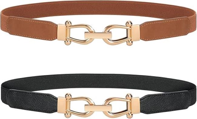 JASGOOD gold buckle belt for women styling casual and business outfits in Texas