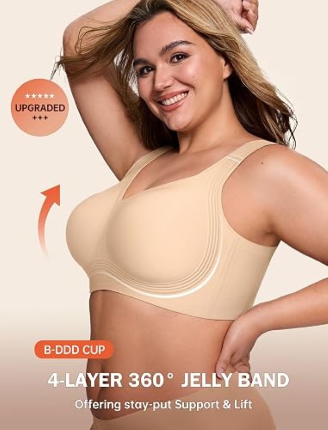 LetsJoli supportive wireless push-up bra with seamless full-coverage design for everyday comfort in Texas