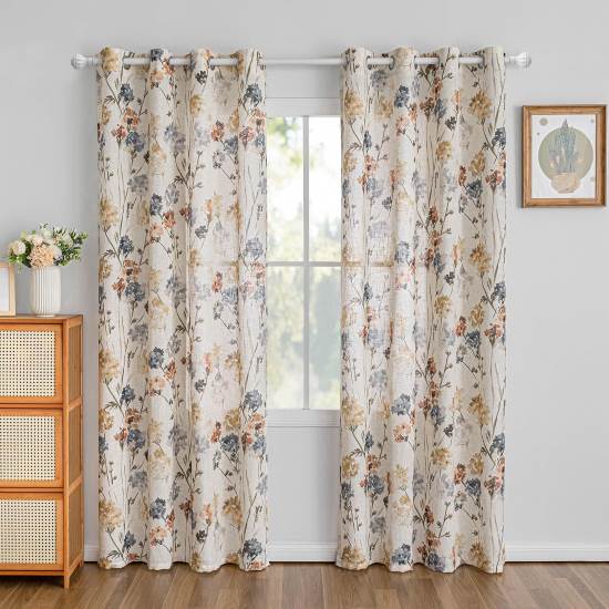 MYSKY HOME Curtains Patterned Farmhouse