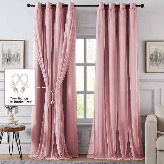 Swandream 100% Blackout Curtains for Bedroom
