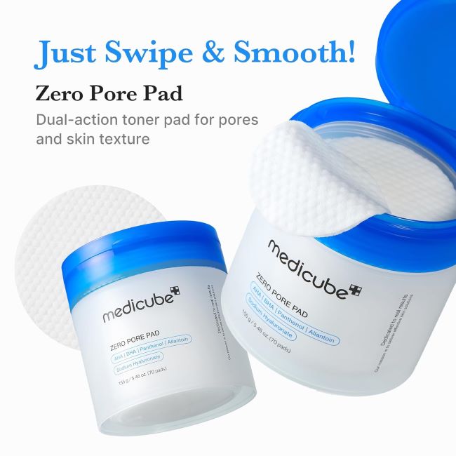 medicube toner pads used for gentle exfoliation and smoother-looking skin