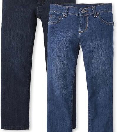 Children's Place Girls' Bootcut Jeans with classic flared hem for everyday wear
