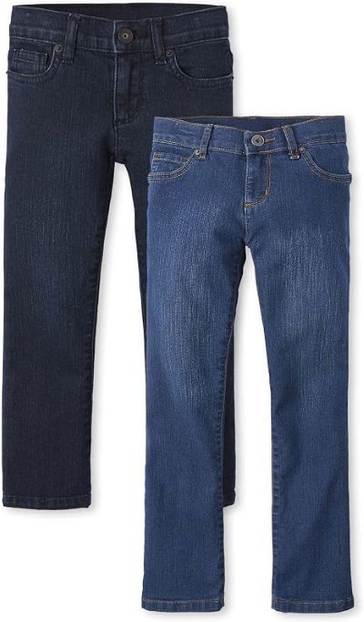 Children's Place Girls' Bootcut Jeans with classic flared hem for everyday wear
