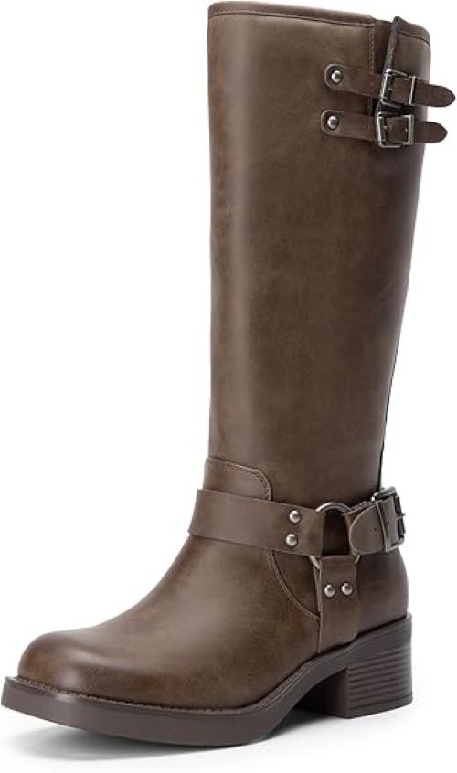 DREAM PAIRS moto boots for women with low chunky heel in Arizona