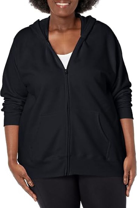 Just My Size women's zip-up fleece hoodie with soft fabric for everyday comfort