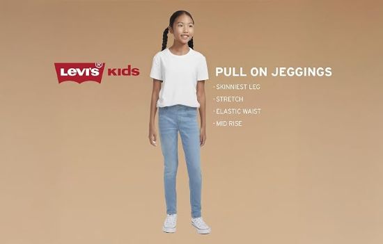 Levi's girls' pull-on skinny jeggings styled for casual school and everyday outfits