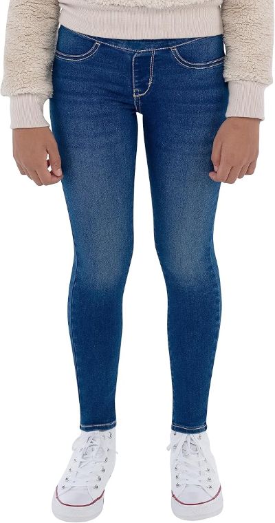 Levi's Girls' skinny-fit jeggings with elastic waistband for easy dressing and comfortable movement