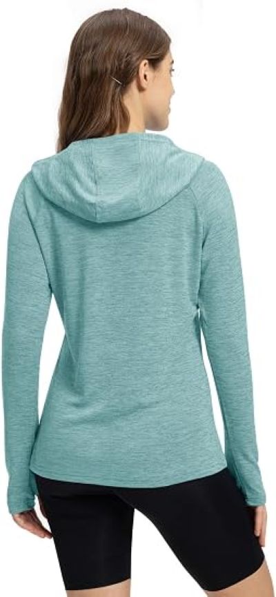 TBMPOY UPF 50+ sun hoodie featuring breathable fabric and a hood for added coverage outdoors