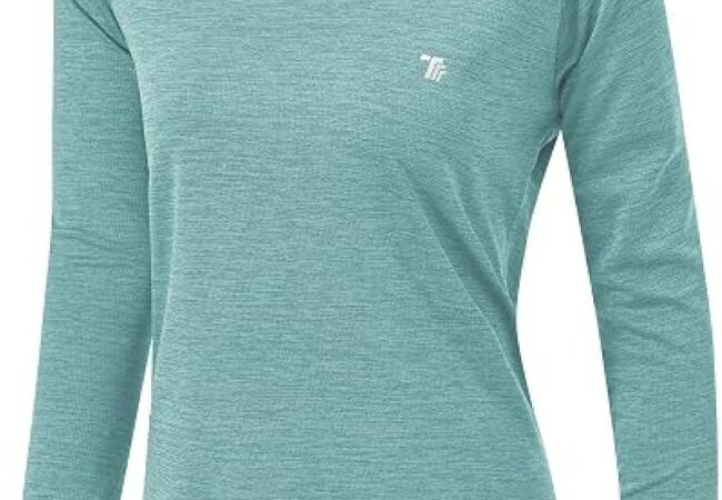 TBMPOY Women's UPF 50+ Hoodie Shirt with lightweight long sleeves for outdoor sun protection