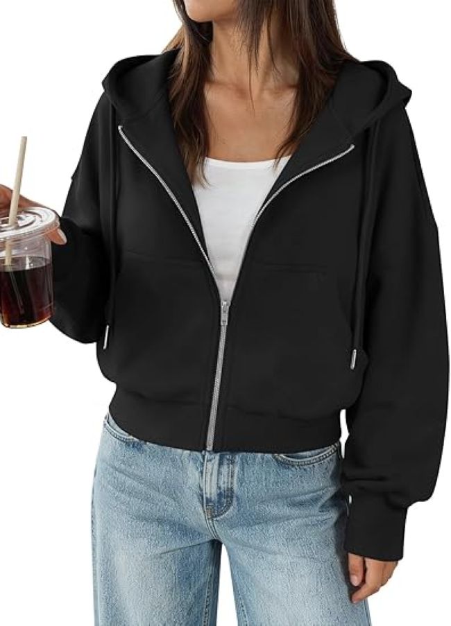 Trendy Queen Zip Up Hoodie for Women with a casual design for everyday wear