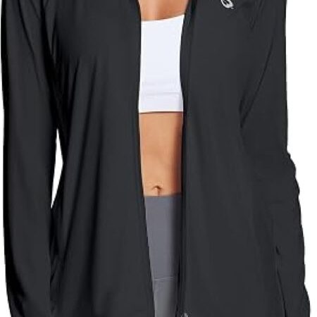 Baleaf Women's Sun Protection Jacket Hoodie with lightweight long sleeves for outdoor activities