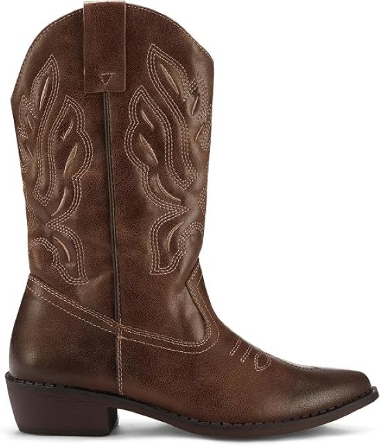 mysoft women’s cowgirl boots with pointed toe and mid-calf design for Western style