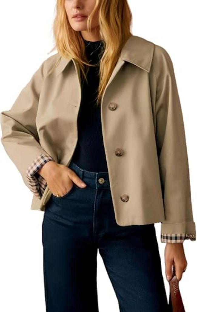 Dqbeng Womens Trench Jacket for everyday wear