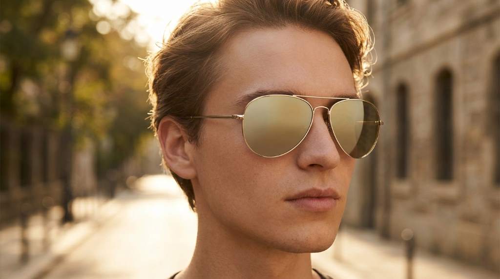 Sojos retro aviator sunglasses with vintage-inspired frame and tinted lenses