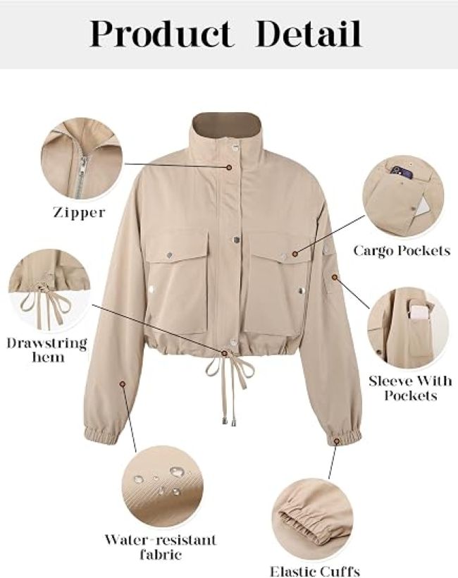 UEAL women's lightweight bomber jacket for layering