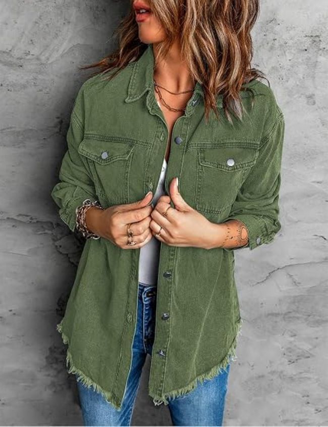 Vetinee relaxed-fit jean jacket for casual layering